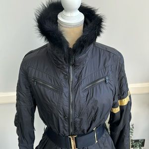 RLX Ralph Lauren. Ski Jacket with detachable Real Fur Collar. Size M.